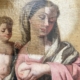 Madonna del Latte  durante il restauro